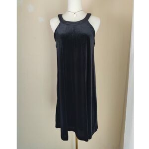 BETSEY JOHNSON Black Velvet Halter Dress Black Cocktail Size 10